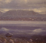 Lake Fryxell in Summer Antarctic Art David Rosenthal Oil on Linen painting